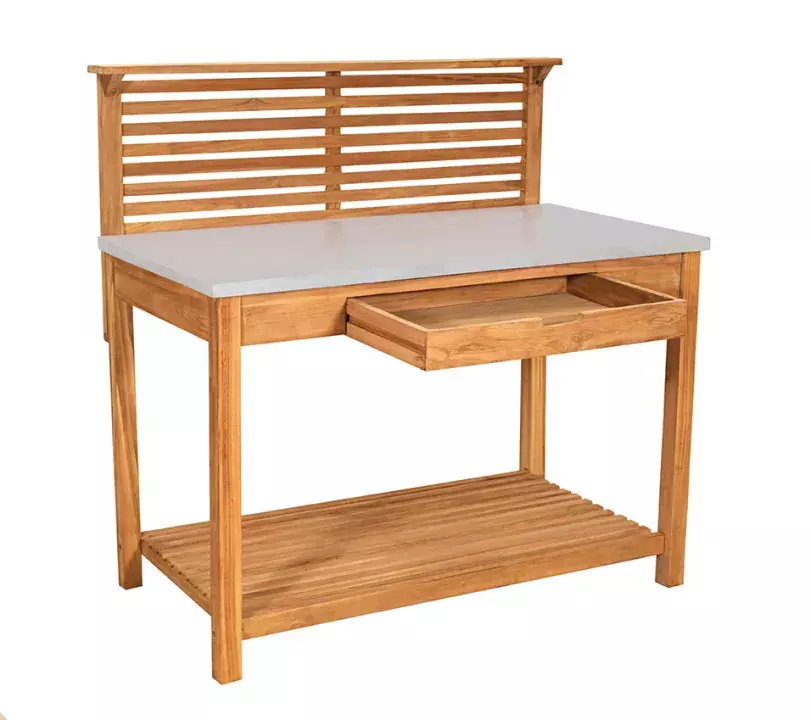 Pflanztisch Hampton Teak mit Schublade