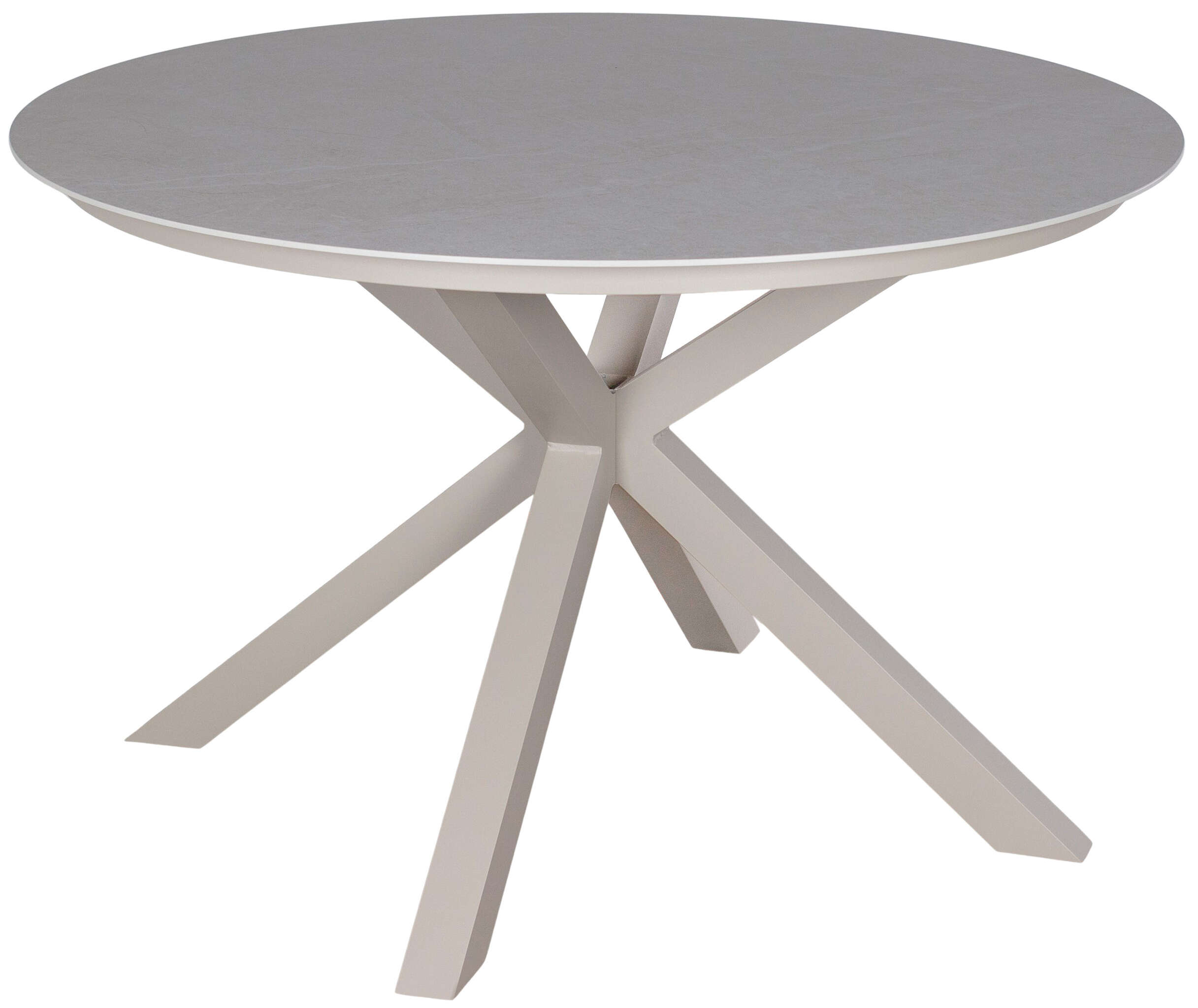 Tisch Malaga 120 cm rund ivory Aluminium