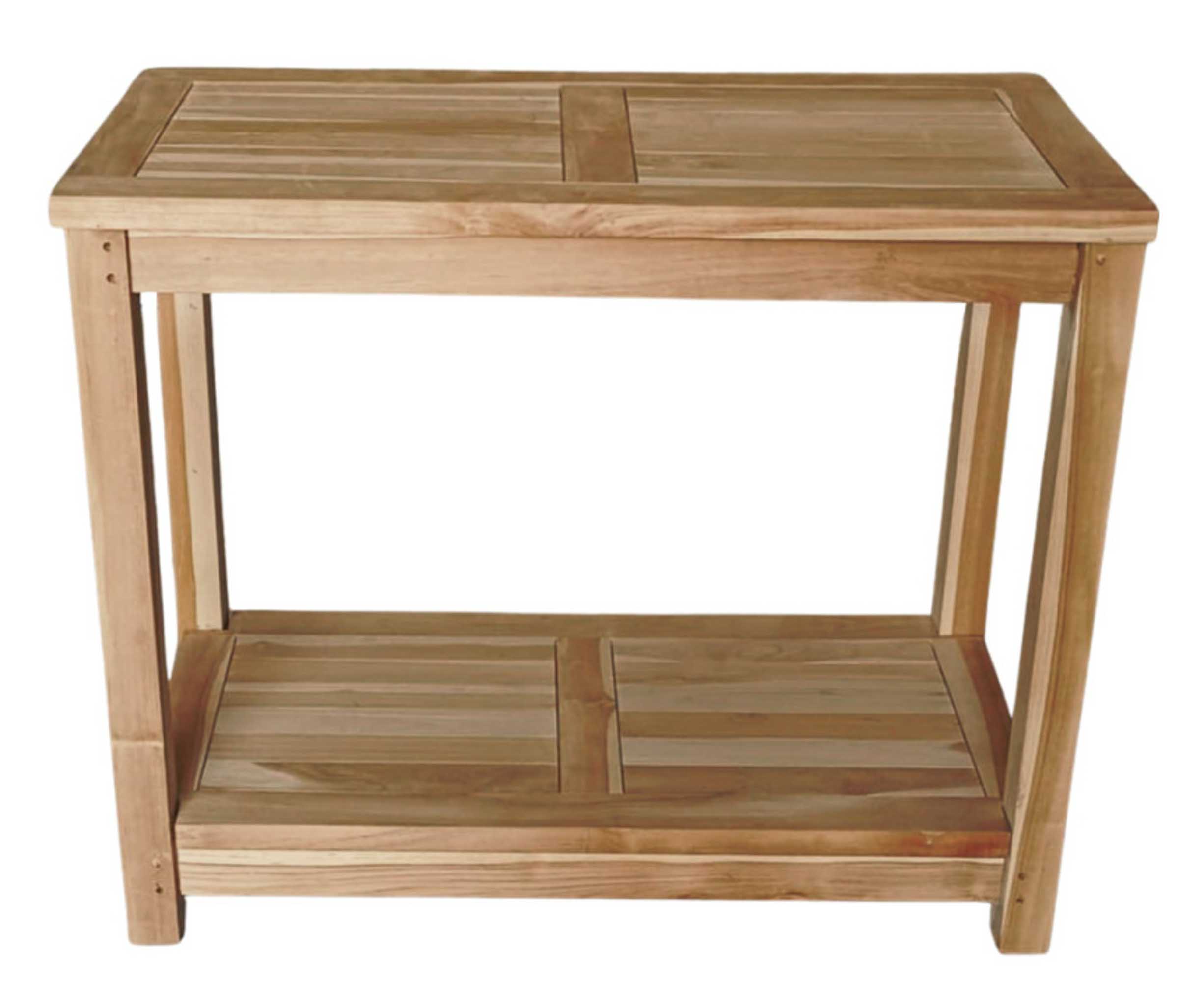 Pflanztisch Salford Teak mit Ablage - 4
