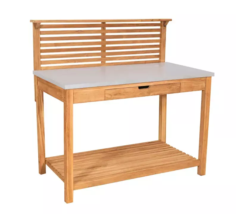 Pflanztisch Hampton Teak mit Schublade