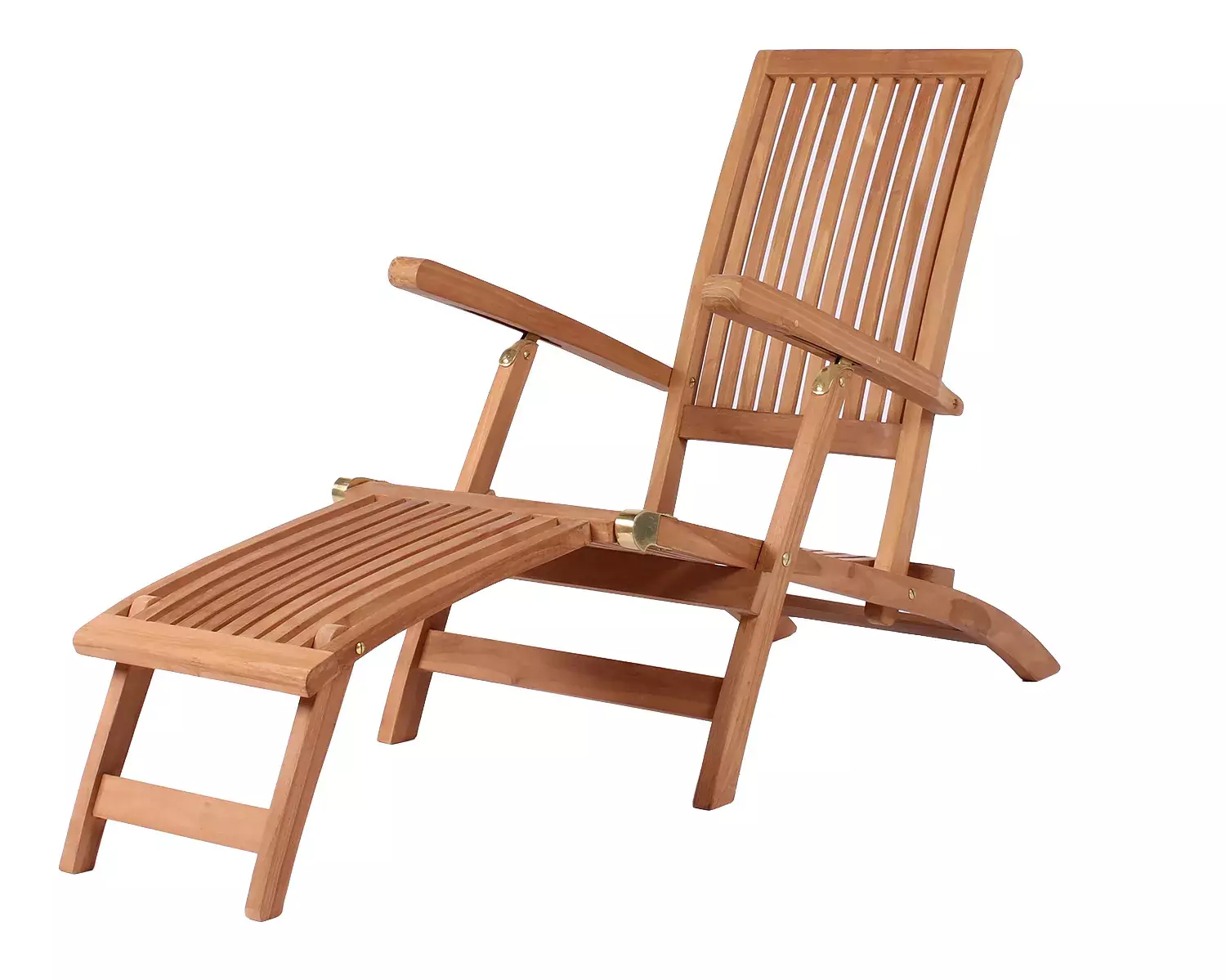 Deckchair Yacht Teak und Tisch Burton Teak-KOMPLETTSET