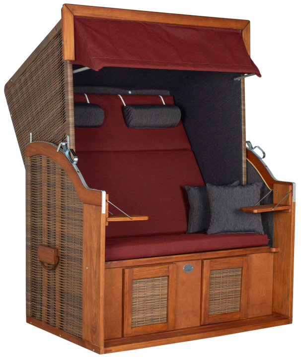 Strandkorb Tinnum Pinie PE griseum Dessin 575