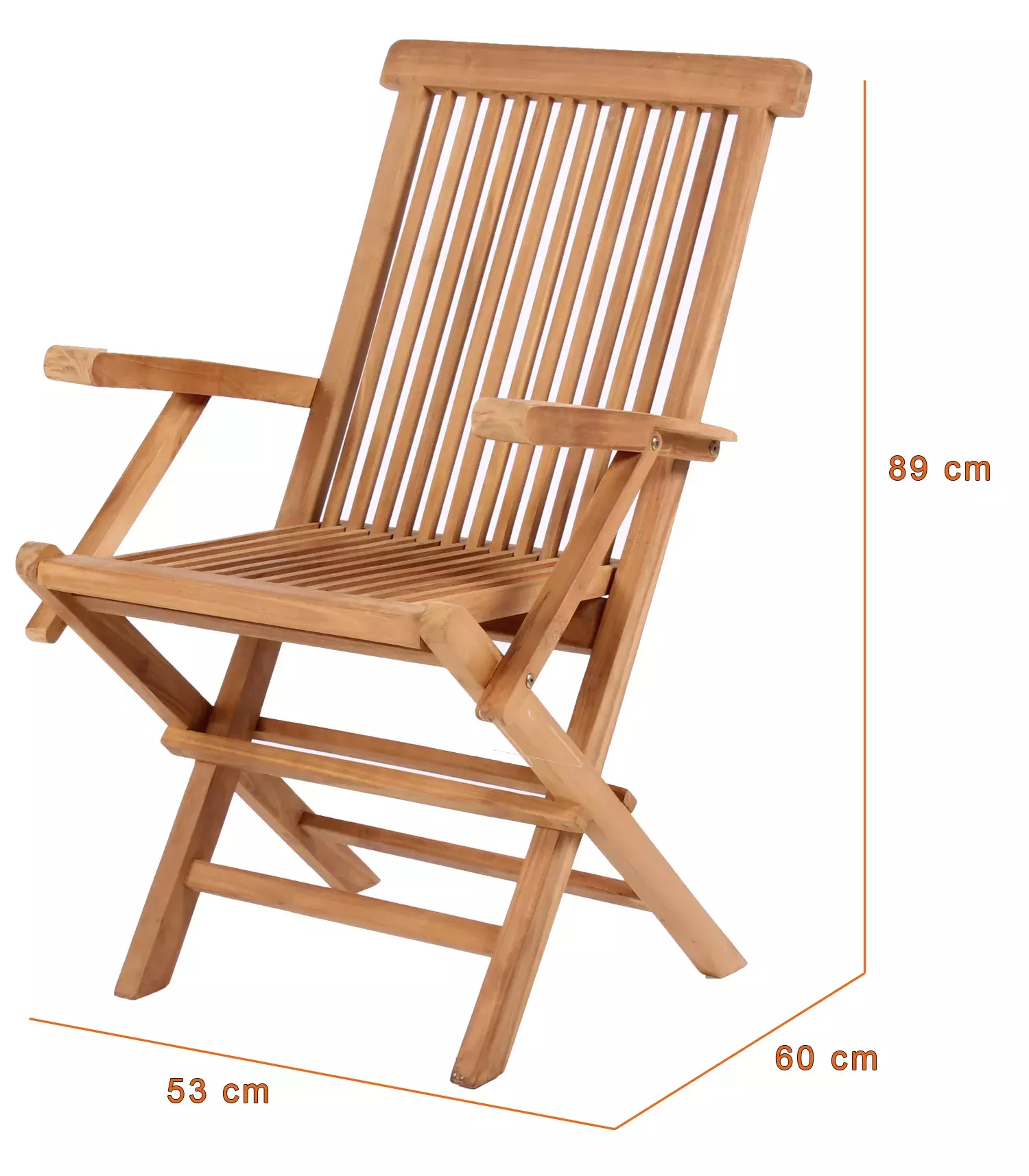 Gartensessel Andover und Tisch Balcony Teak-KOMPLETTSET