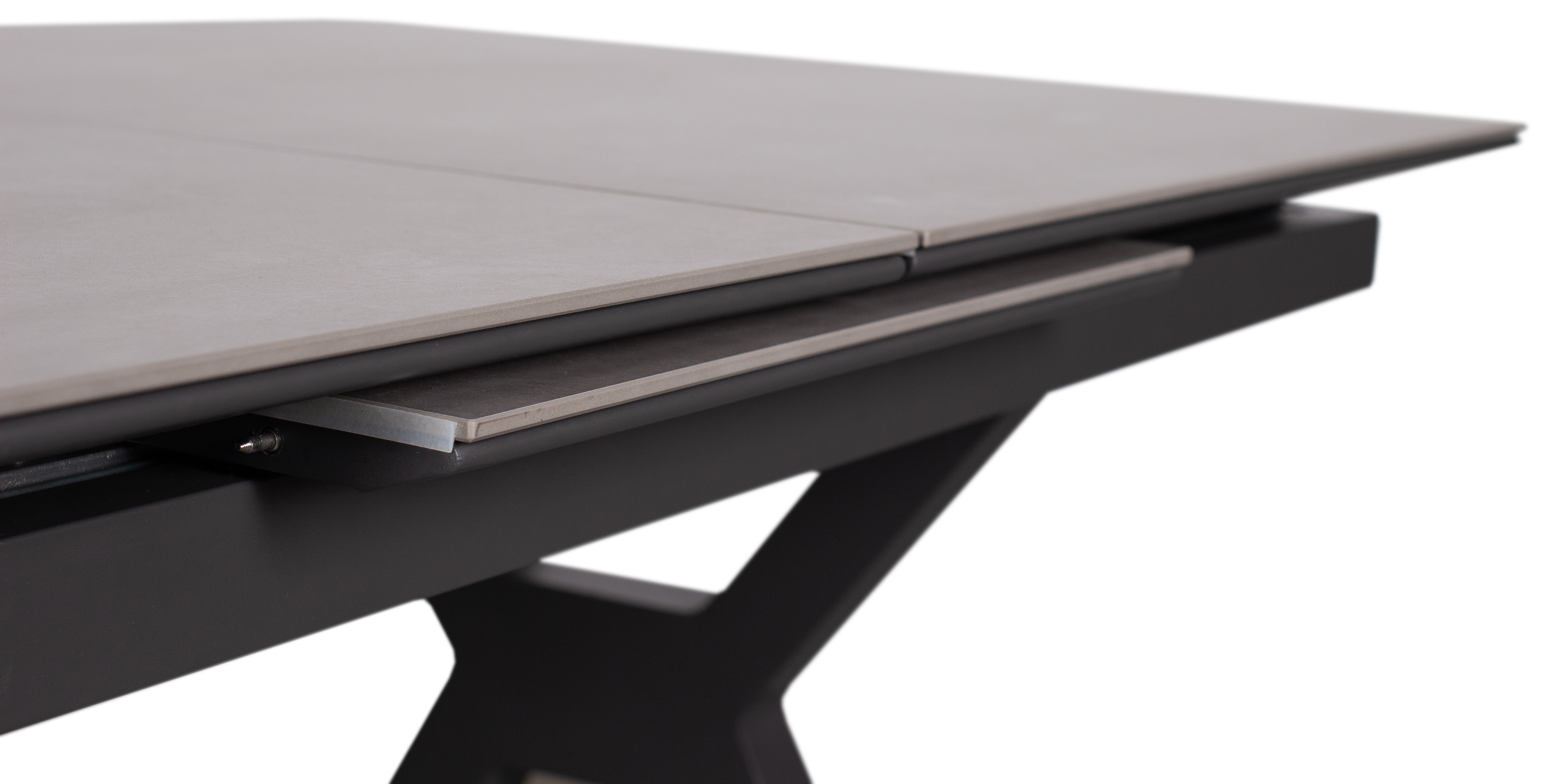 Ausziehtisch Granada 160/210 x 90 cm light grey Aluminium