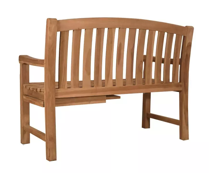 Gartenbank Lancaster Teak mit Seitentisch