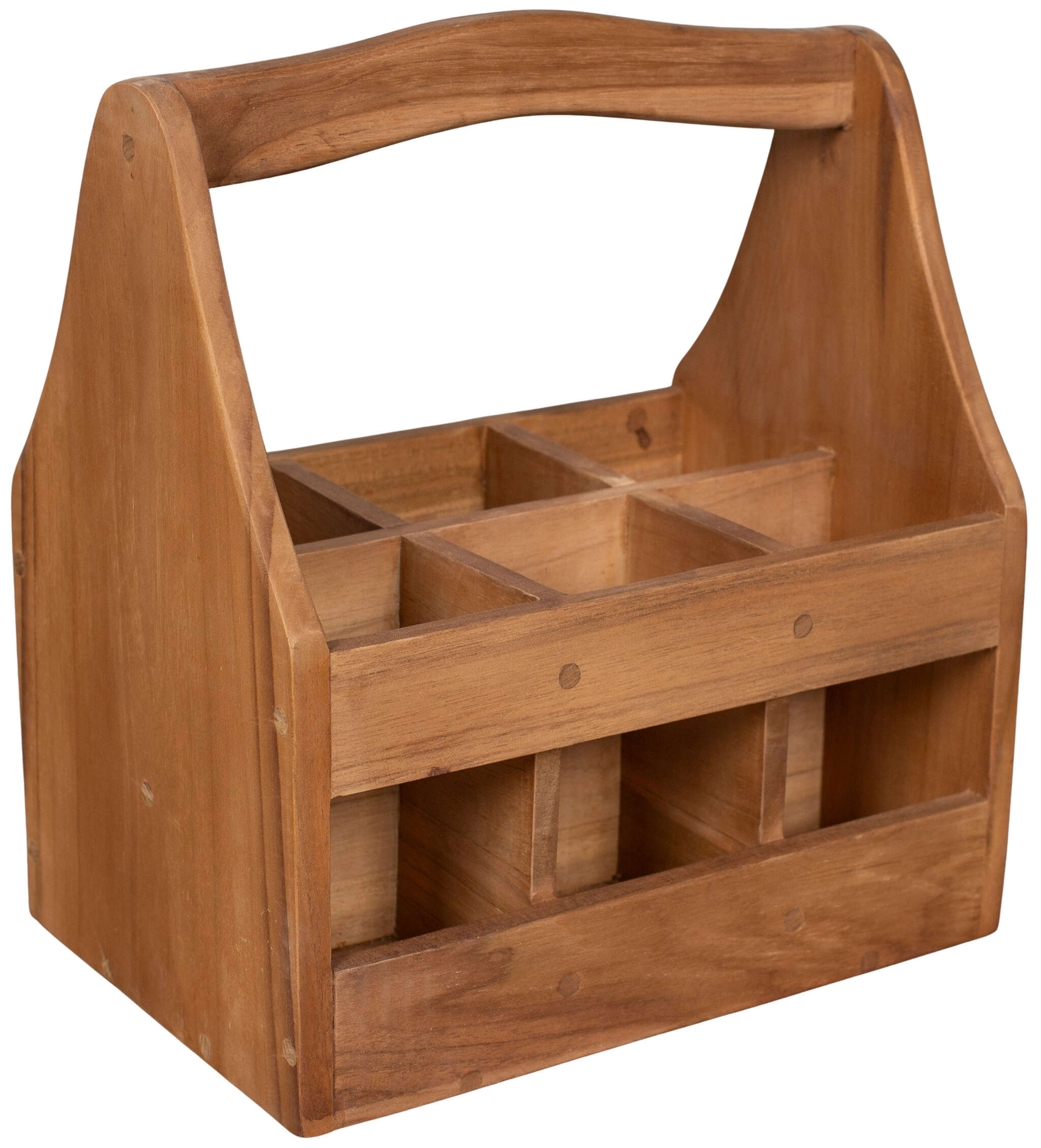 Bierträger Teak für 6 Flaschen - 1
