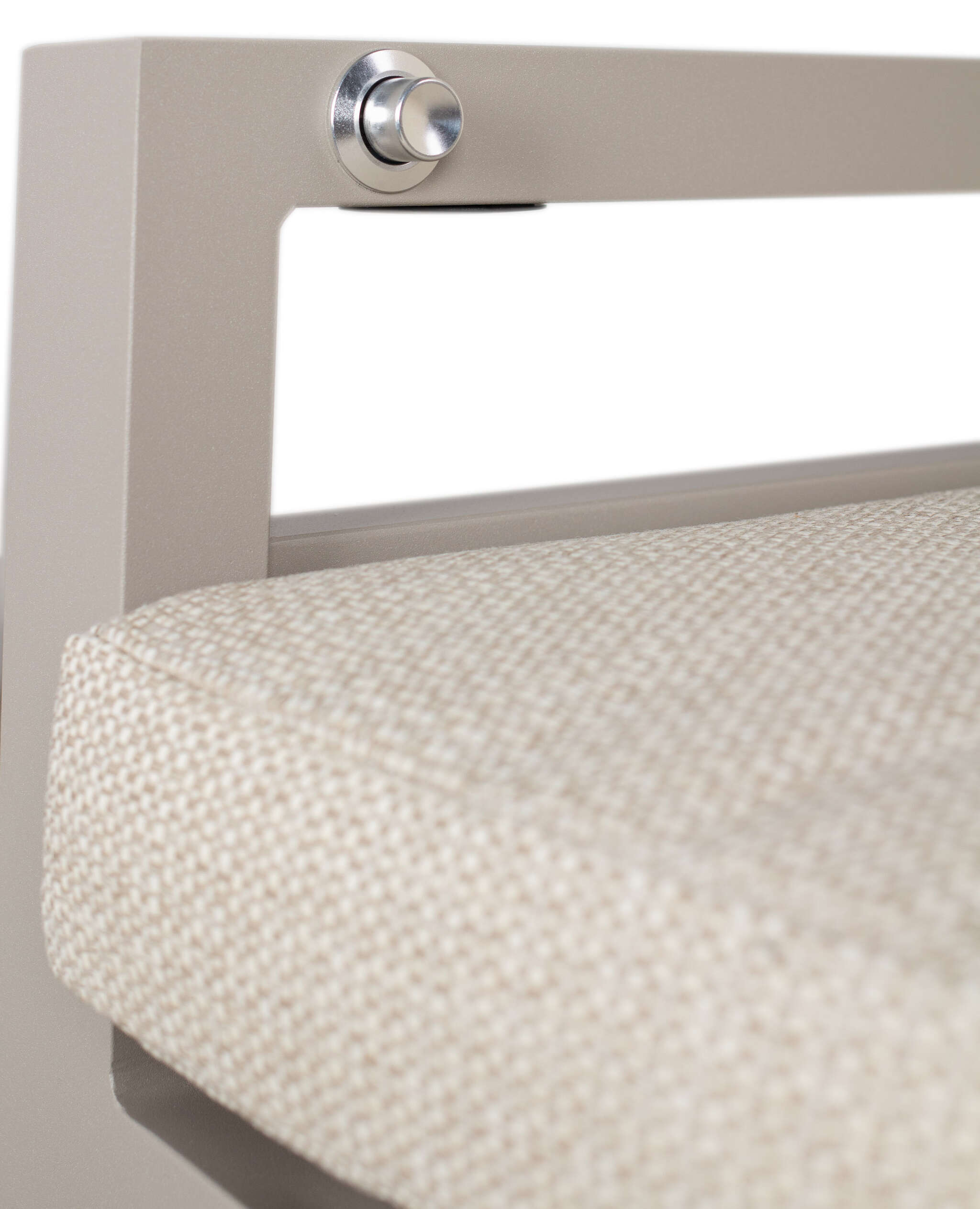 Relaxsessel Sevilla ivory Alu/Textilene inkl. Kissen hellgrau