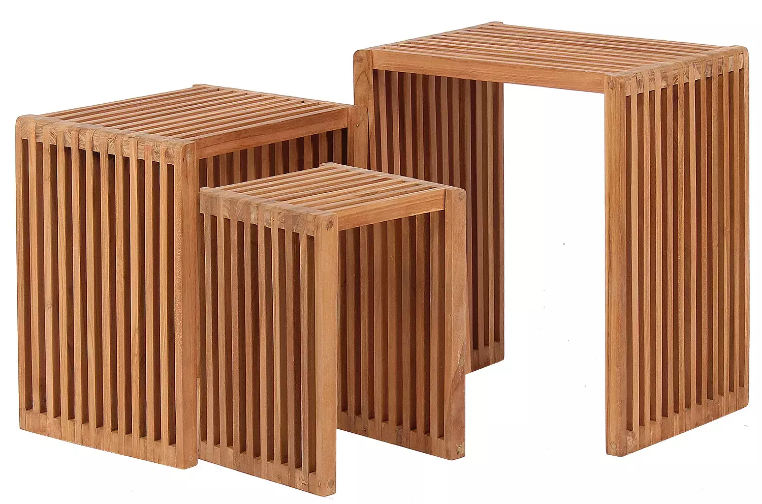 Beistelltisch 3er-Set Teak