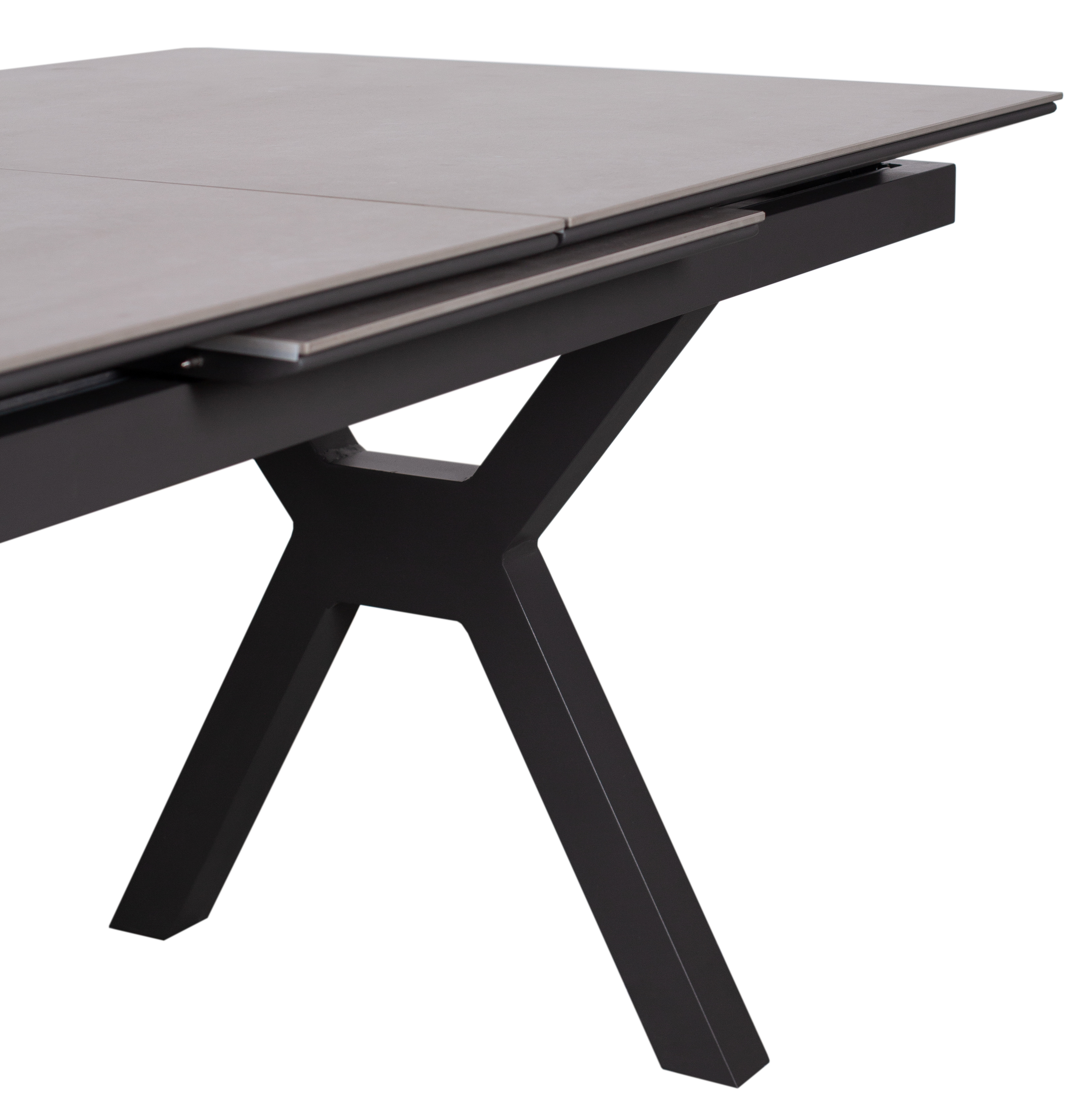 Ausziehtisch Granada 160/210 x 90 cm light grey Aluminium