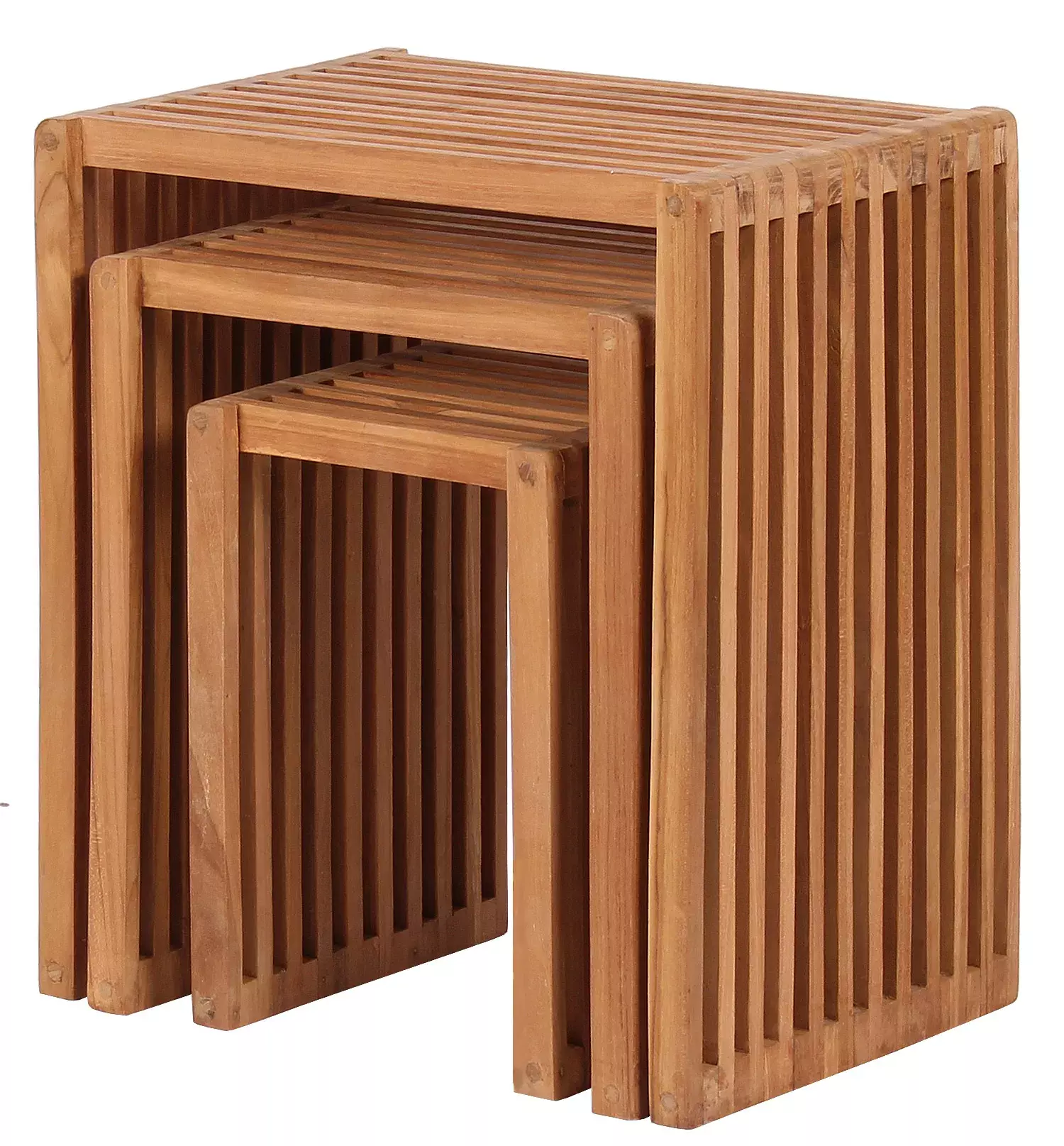 Beistelltisch 3er-Set Teak