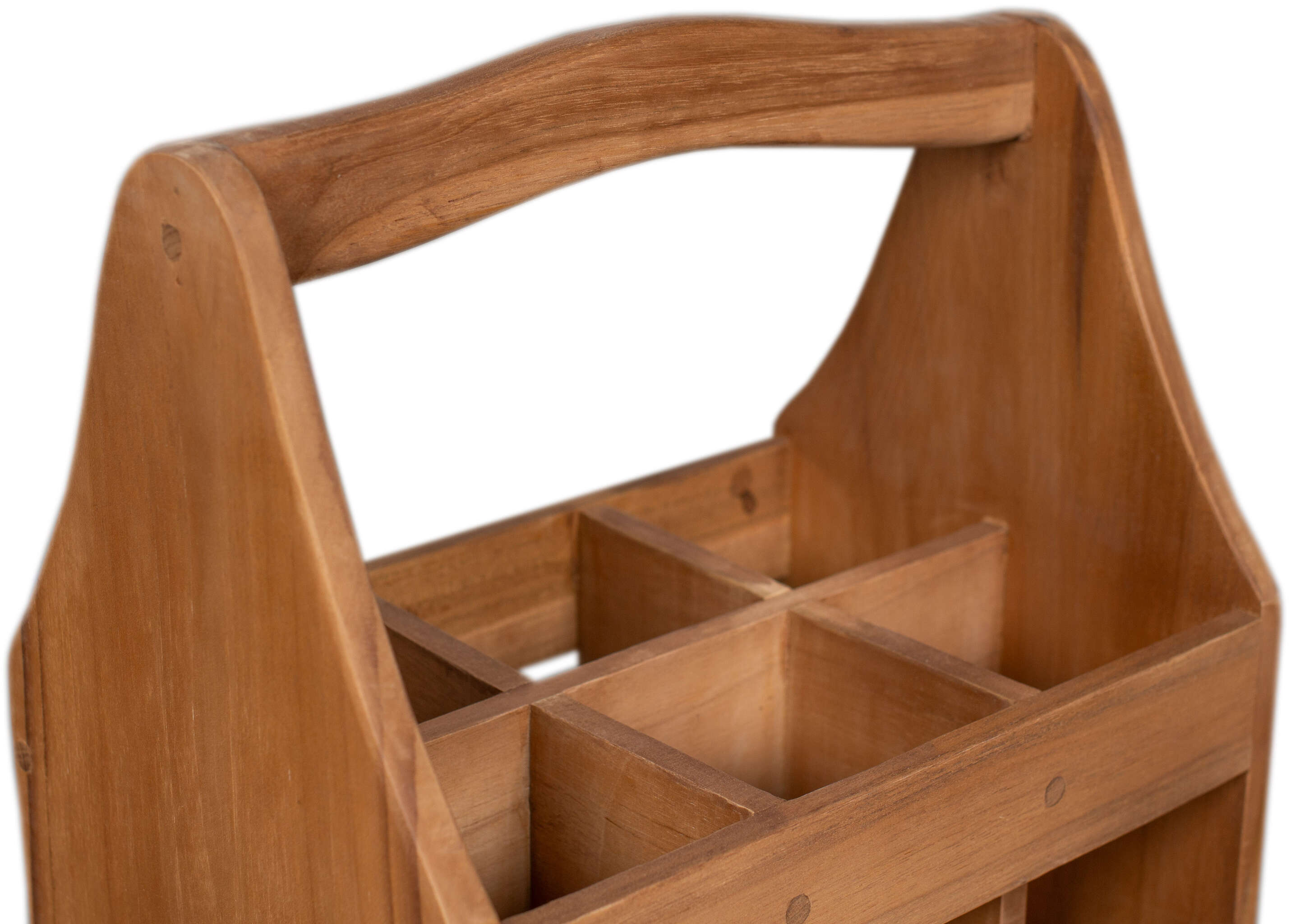 Bierträger Teak für 6 Flaschen - 4