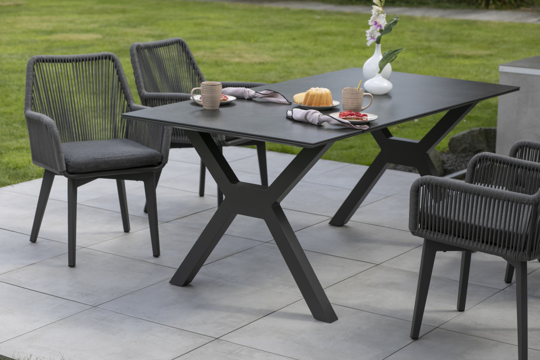 Gartenmöbelset Diningsessel Marbella mit Tisch Granada 180 x 90 cm