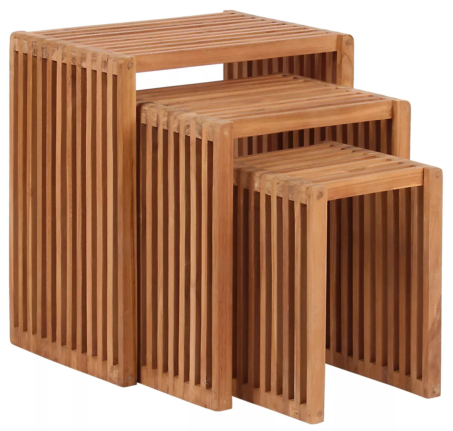 Beistelltisch 3er-Set Teak