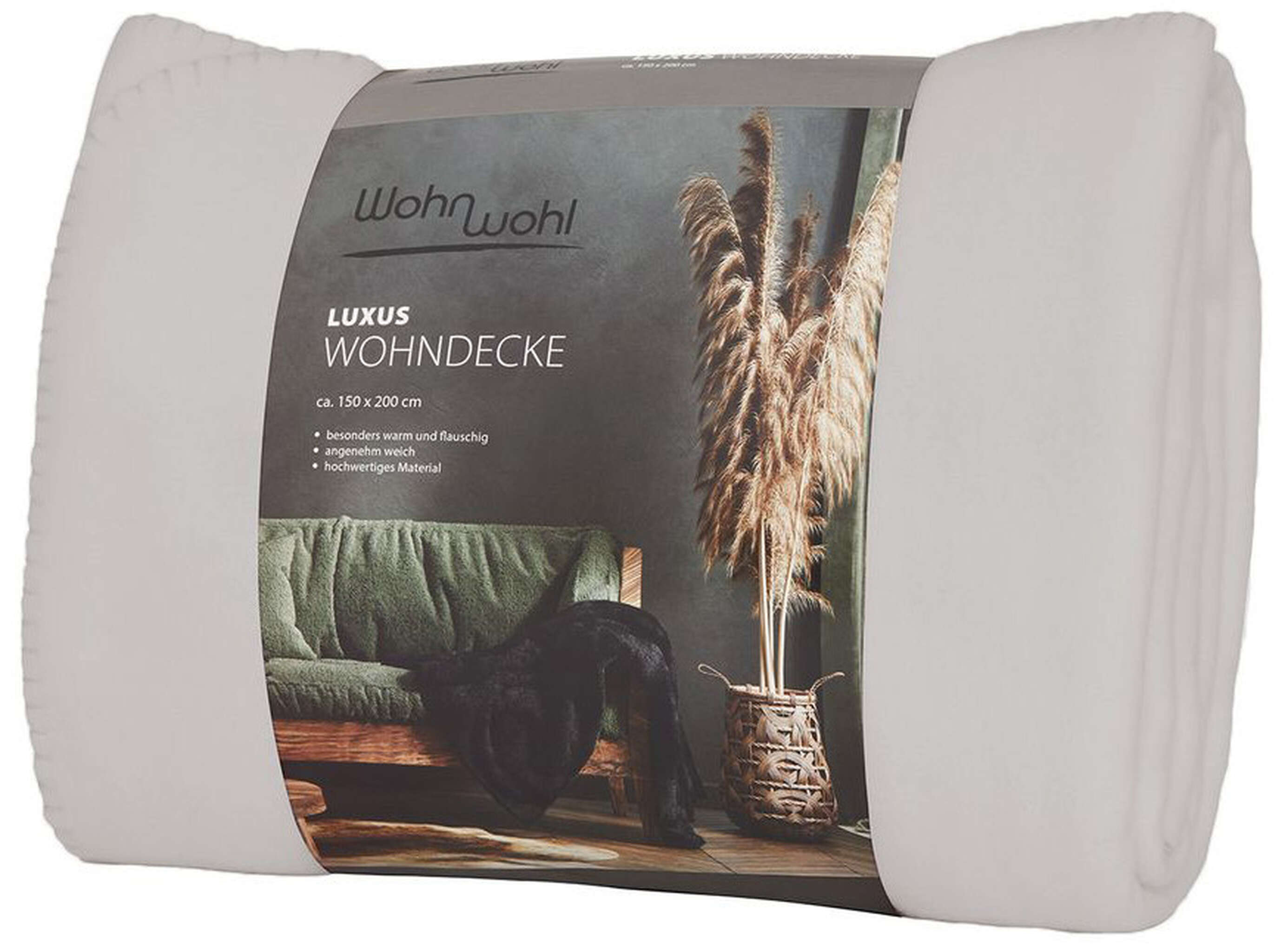 Kuscheldecke - Wohndecke 150 x 200 cm anthrazit