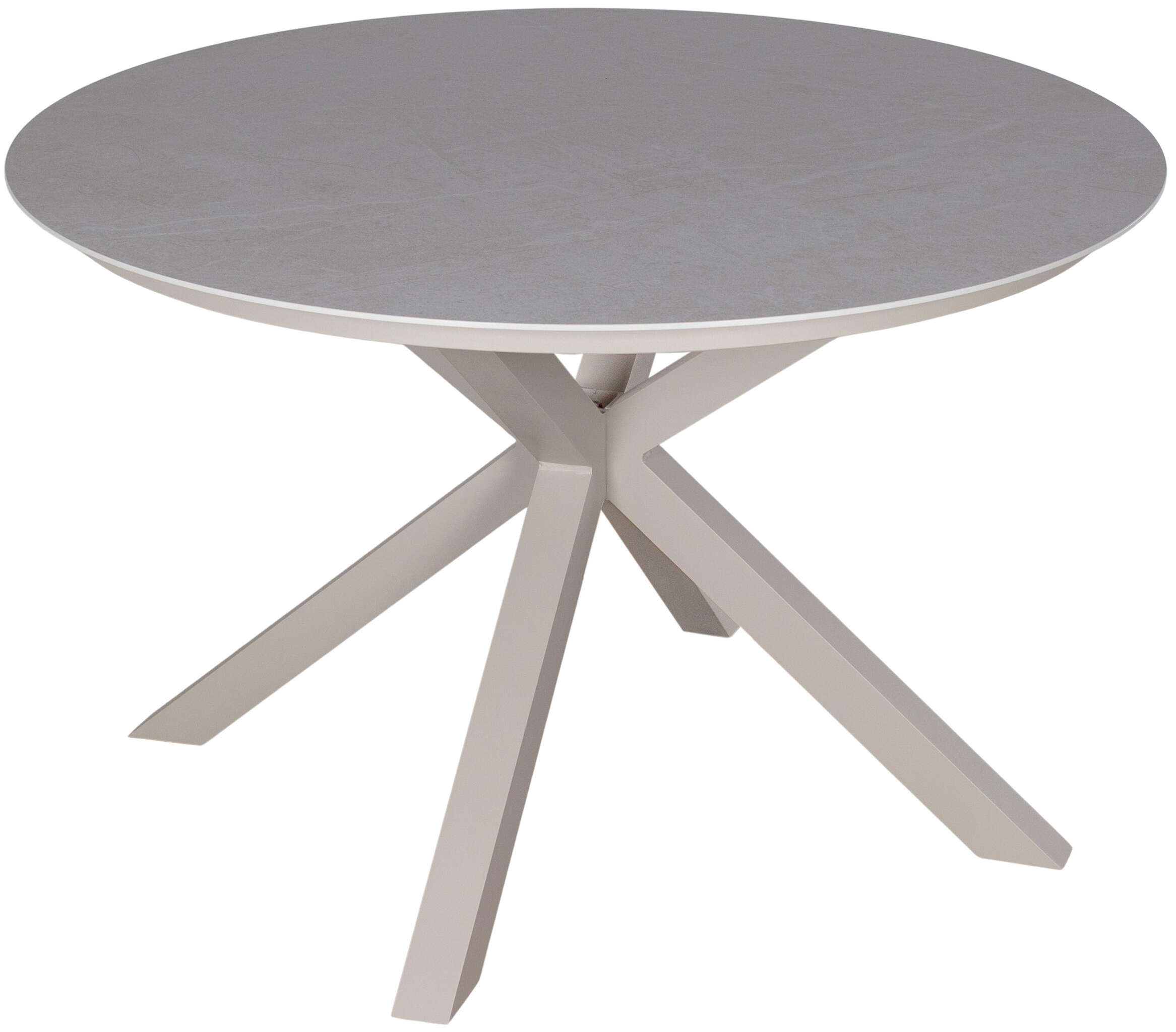 Tisch Malaga 120 cm rund ivory Aluminium