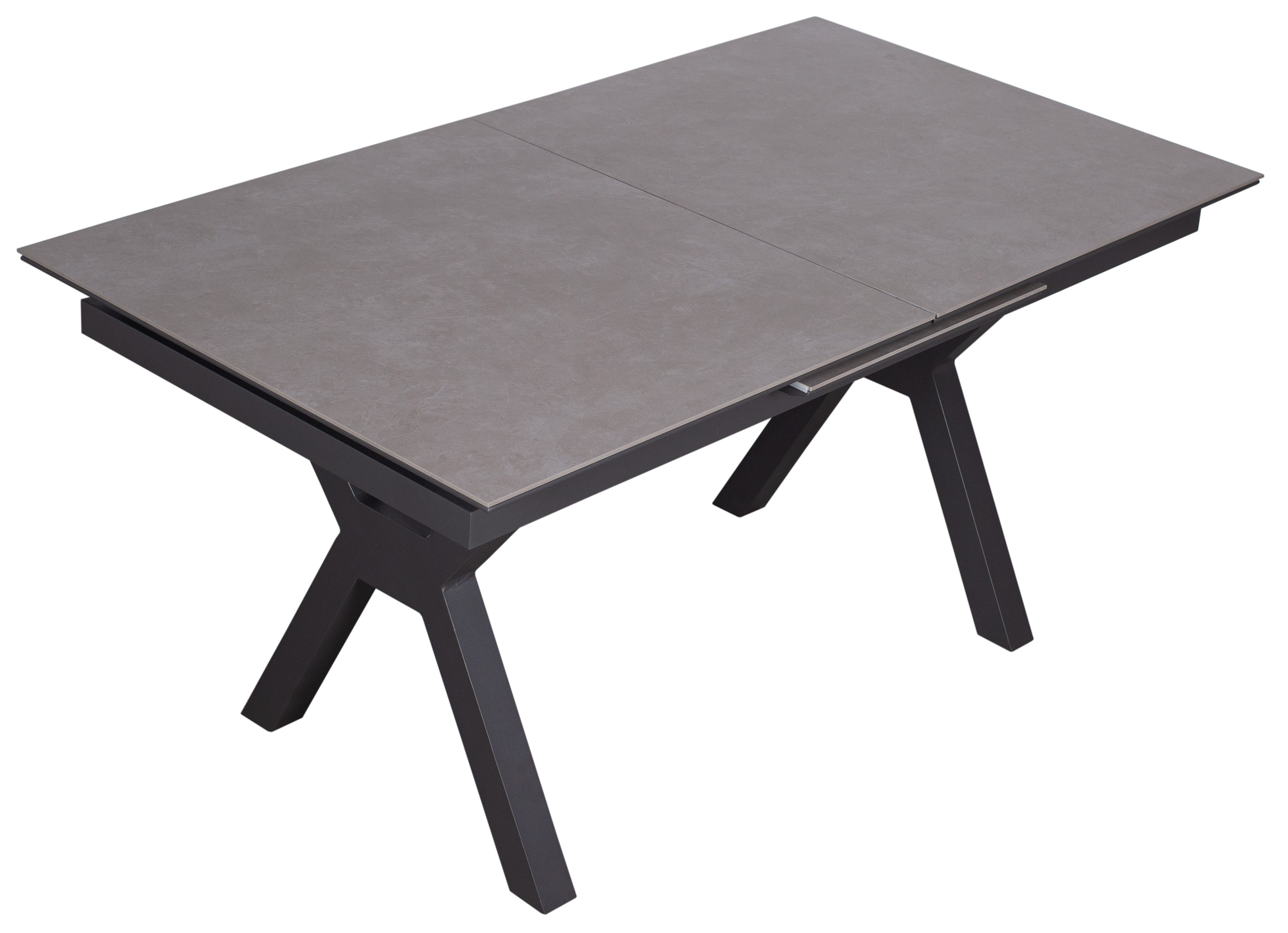 Ausziehtisch Granada 160/210 x 90 cm light grey Aluminium