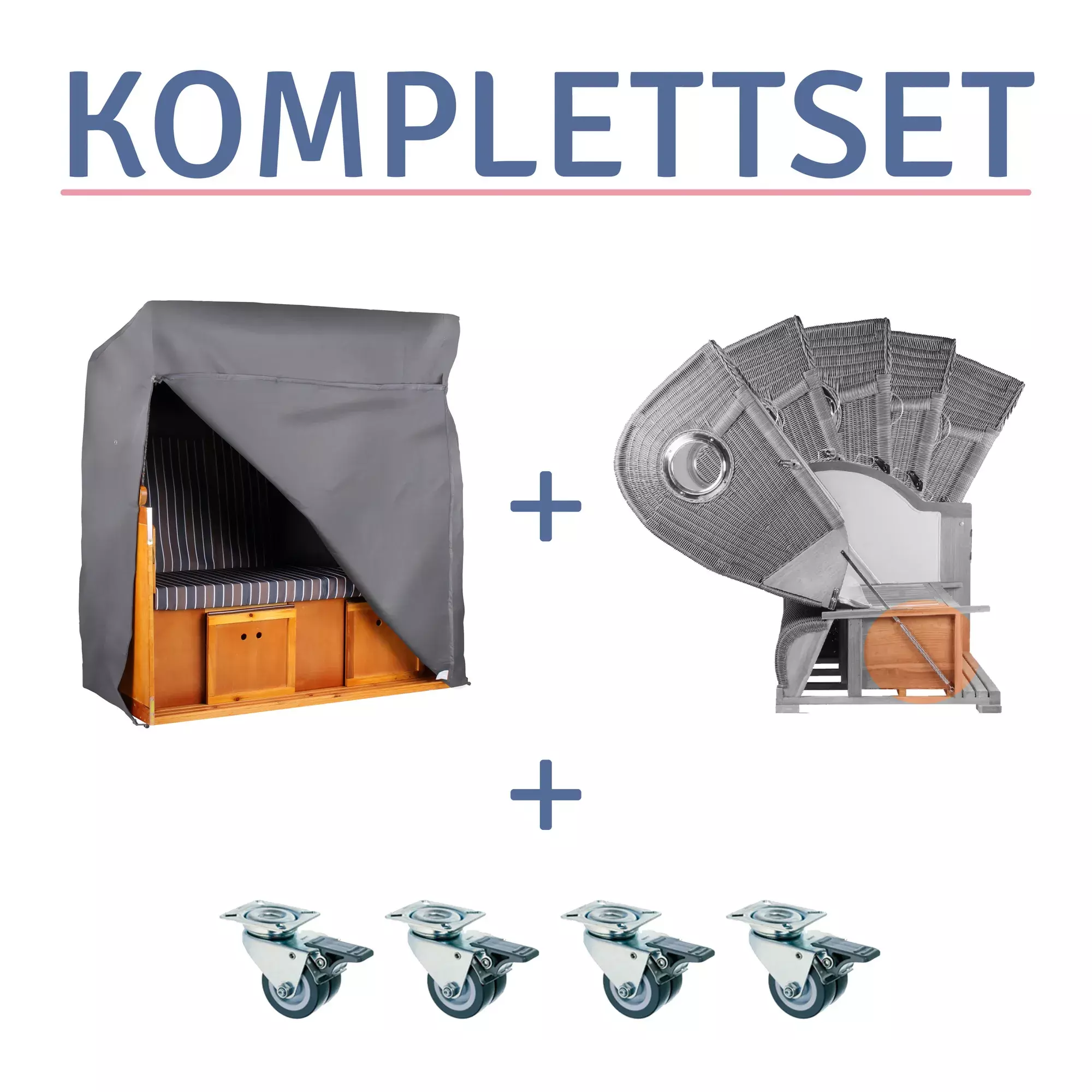 Zubehör Komplettset zum Strandkorb Spiekeroog/Amrum