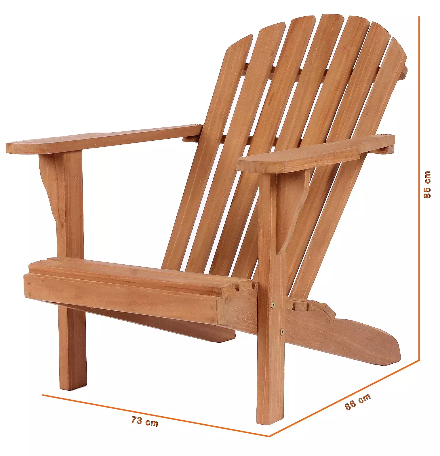 Liegesessel Adirondack Montreal und Tisch Dorset Teak-KOMPLETTSET