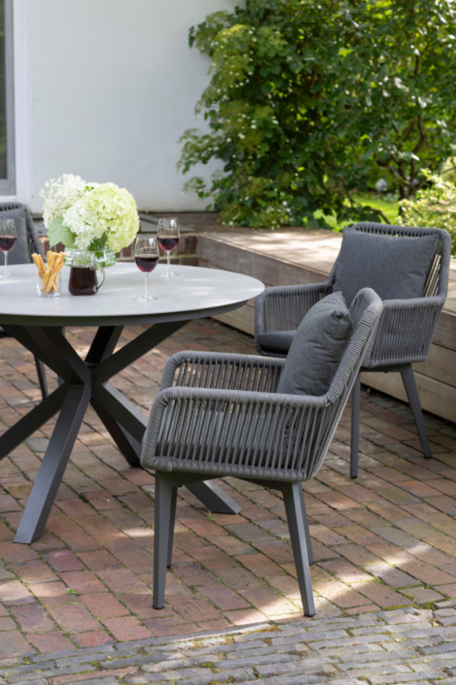 Gartenmöbelset Diningsessel Marbella mit Tisch Almeria 120 cm